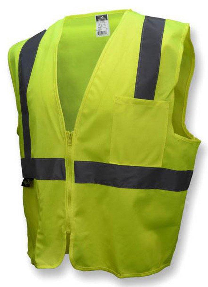 Radians Hi-Viz Green CL 2 VEST GRN SLD ZIP 5XL 