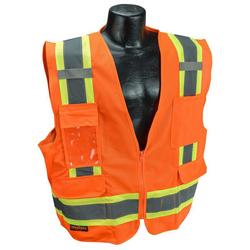 XXL Size Surveyor Safety Vest with 2-Tone in Hi-Viz Orange