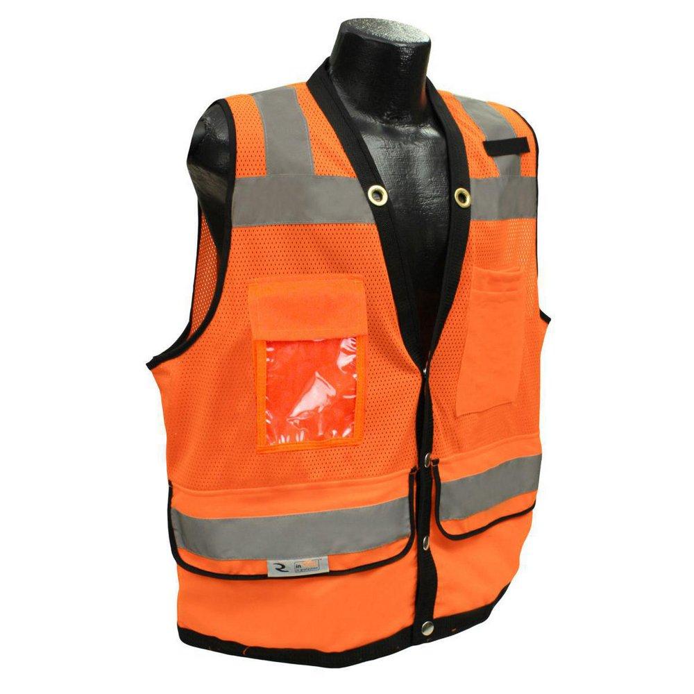 Radians Hi-Viz Orange Polyester Safety Vest in Hi-Viz Orange 