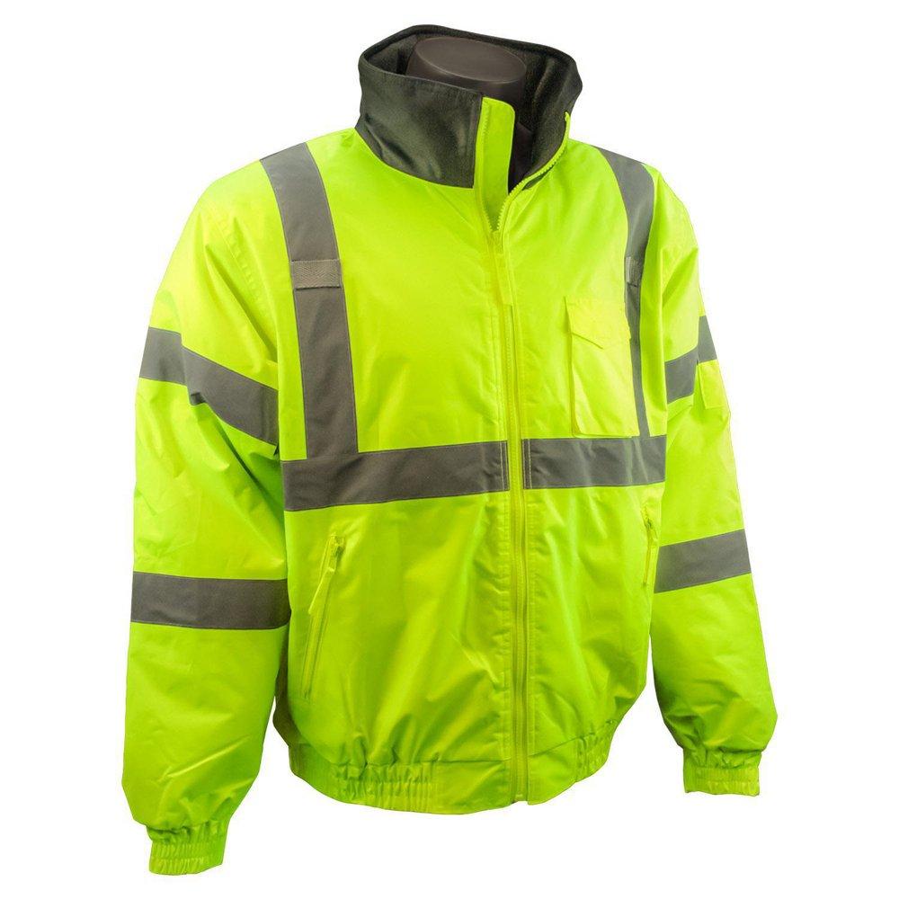 Radians Hi-Viz Green Bomber Jacket in Hi-Viz Green 