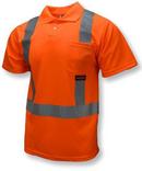 XL Size Polyester Birdseye Mesh Moisture Wicking T-shirt in Hi-Viz Orange