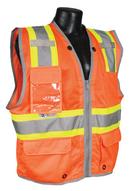 L Size Polyester Reinforced Vest in Hi-Viz Orange