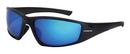 Polycarbonate and TR90 Matte Black Frame Polarized Safety Glass with Blue Mirror Lens