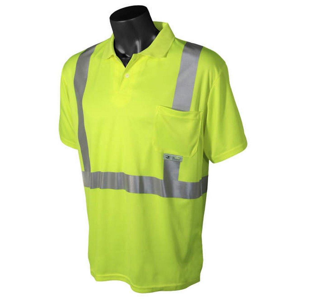 Radians Hi-Viz Green Polyester Birdseye Mesh Moisture Wicking T-shirt in Hi-Viz Green 