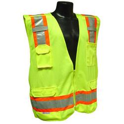 XXL Size Polyester Two Tone Vest Mesh in Hi-Viz Green