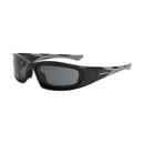 Black Frame Foam Lined Polycarbonate Safety Glass with Anti-Fog Lens in Smoke