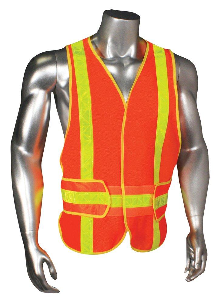 Radians Hi-Viz Orange Polyester Chevron Safety Vest in Hi-Viz Orange 