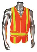 M-XL Size Polyester Chevron Safety Vest in Hi-Viz Orange