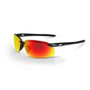 Polycarbonate Shiny Black Safety Glass with Fire Mirror Lens