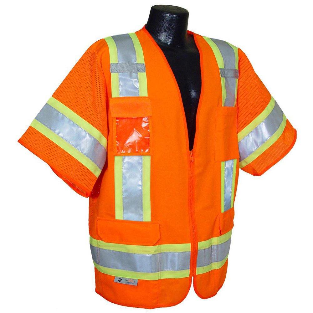 Radians Hi-Viz Orange Polyester Safety Vest in Hi-Viz Orange 