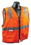 S/M Size Polyester Safety Vest in Hi-Viz Orange