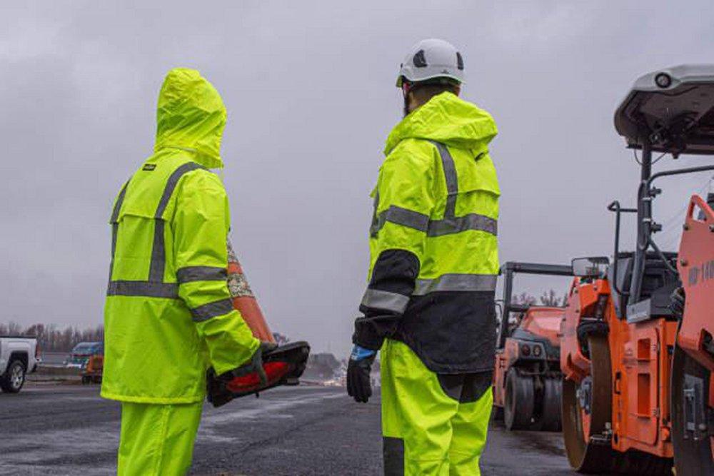 Radians Hi-Viz Green Elastic Plastic Bib Pants in Hi-Viz Green 