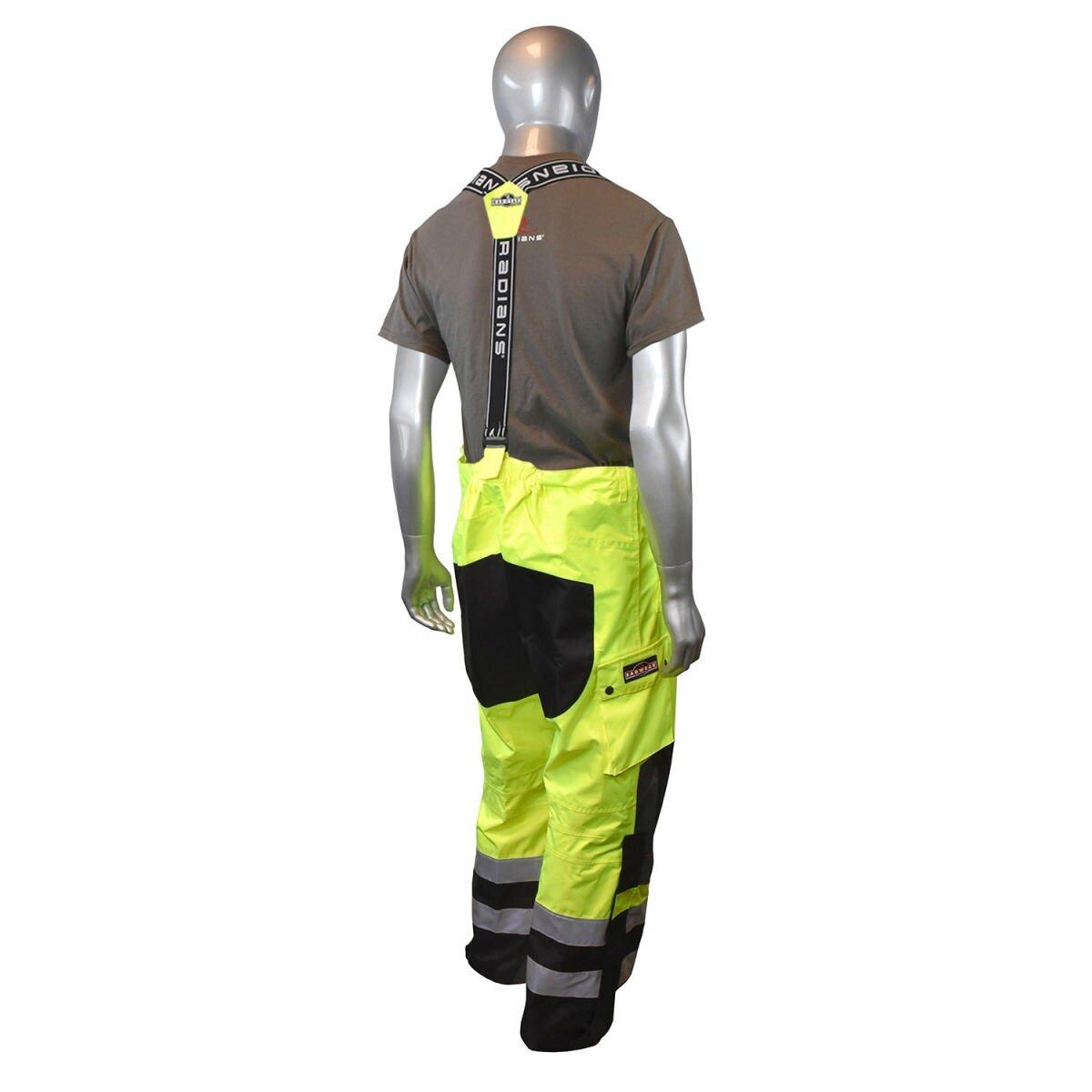 Radwear Hi-Viz Green Plastic Bib Pants in Hi-Viz Green 