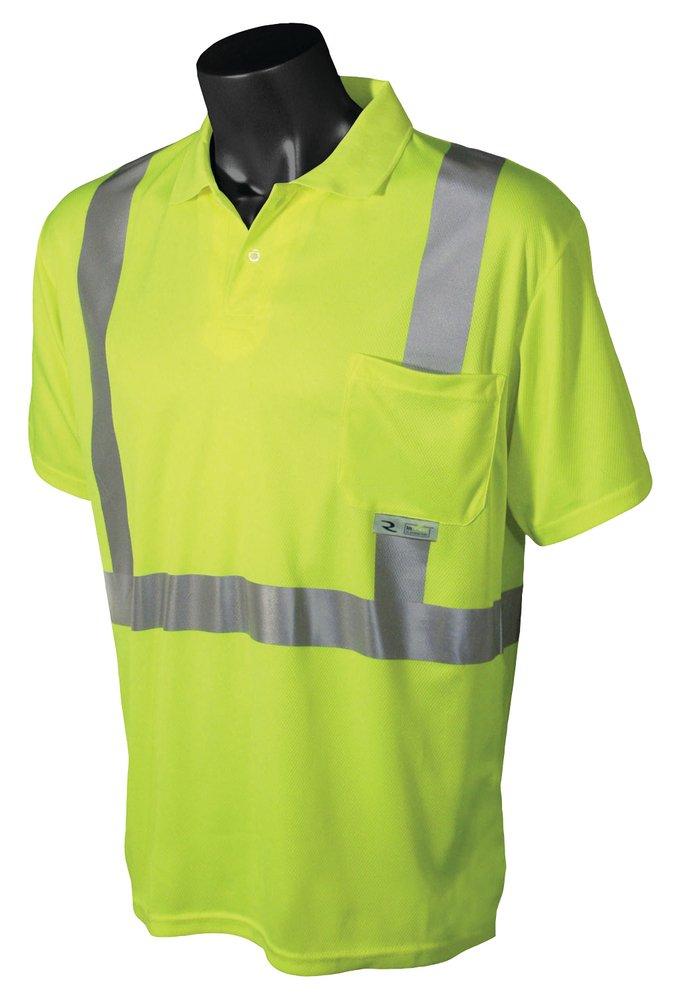 Radians Hi-Viz Green Polyester Birdseye Mesh Moisture Wicking T-shirt in Hi-Viz Green 