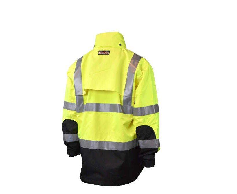 Radians Hi-Viz Green Reusable Plastic Rain Jacket in Hi-Viz Green 