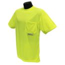 XL Birdseye Mesh & Plastic T-Shirt in Hi-Viz Green