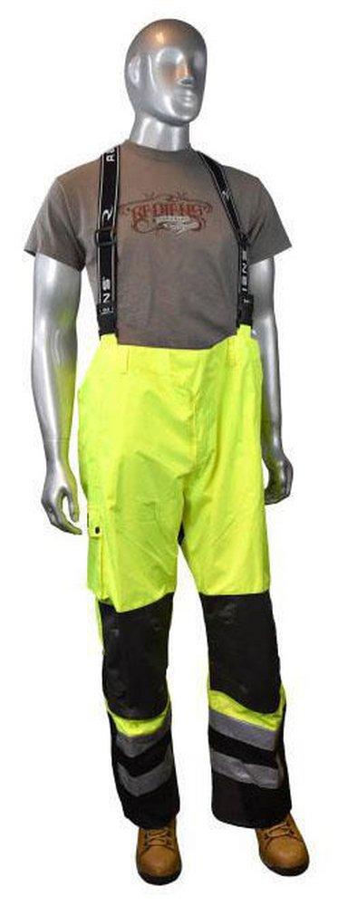Radians Hi-Viz Green Elastic Plastic Bib Pants in Hi-Viz Green 