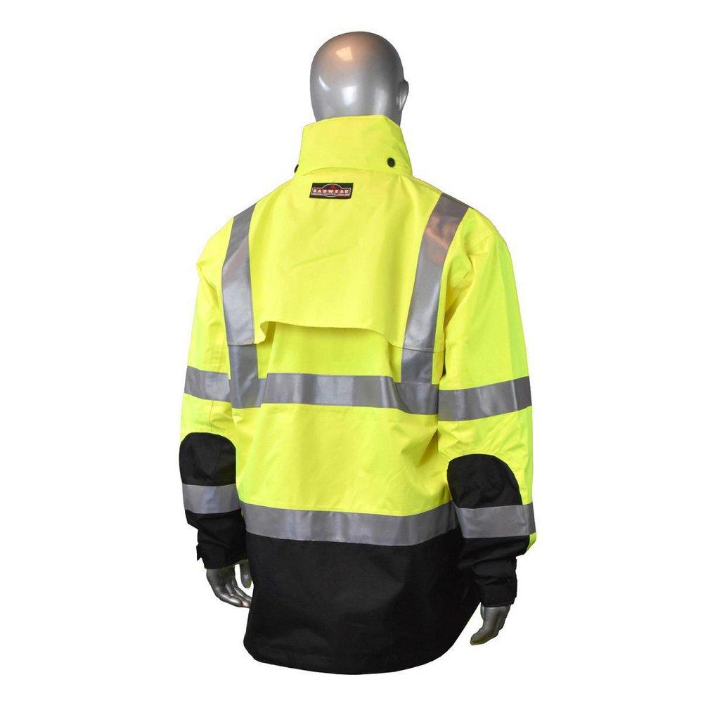 Radians Hi-Viz Green Plastic Rain Jacket in Hi-Viz Green 