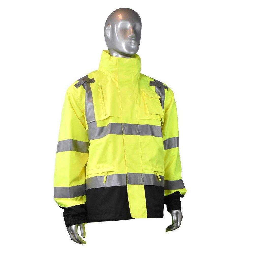 Radians Hi-Viz Green Plastic Rain Jacket in Hi-Viz Green 