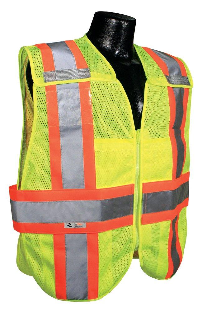 Radians Hi-Viz Green Polyester Class 2 Adjustable Safety Mesh in Hi-viz Green 
