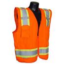 XXL Size Polyester Class 2 2-Tone Breakaway Safety Vest in Hi-Viz Orange