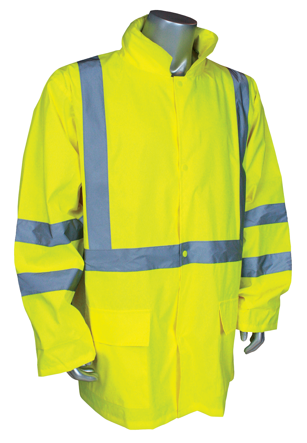 Radians Hi-Viz Green Reusable Plastic Rain Jacket in Hi-Viz Green 