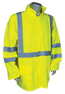 Radians Hi-Viz Green Reusable Plastic Rain Jacket in Hi-Viz Green 