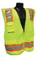 L Size Polyester Safety Vest in Hi-Viz Green