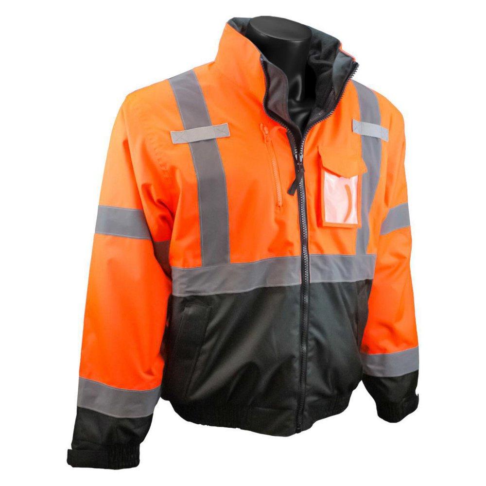 Radians Hi-Viz Orange 3-in-1 Deluxe Hi-Viz Bomber Jacket Hi-Viz Orange and Black 