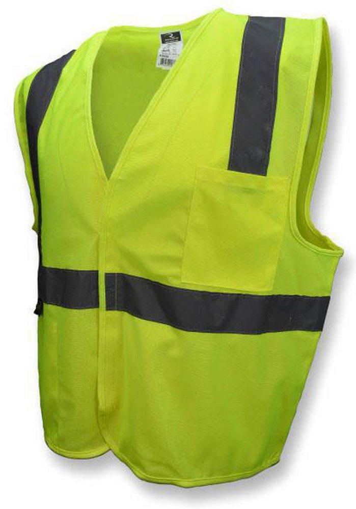 Radians Hi-Viz Green Polyester Class 2 Safety Vest in Hi-viz Green 