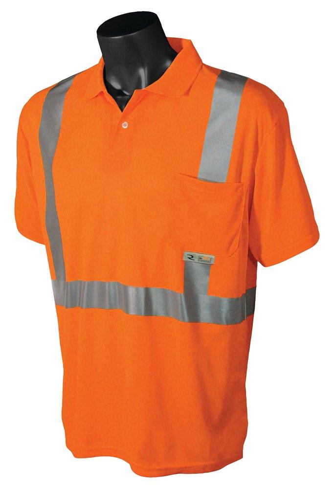 Radians Hi-Viz Orange Polyester Birdseye Mesh Moisture Wicking T-shirt in Hi-Viz Orange 