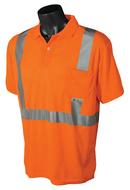L Size Polyester Birdseye Mesh Moisture Wicking T-shirt in Hi-Viz Orange