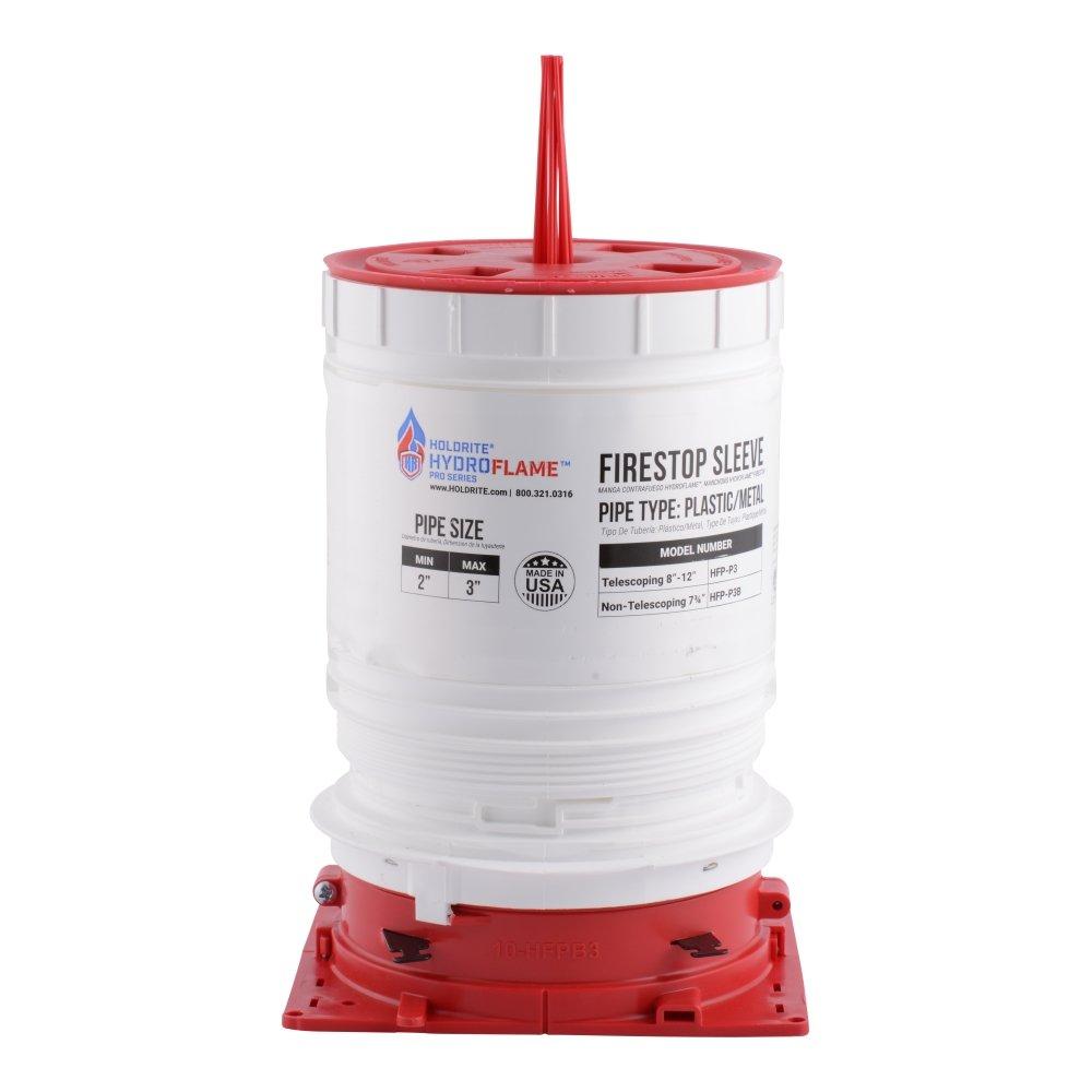 HoldRite&trade; White Polypropylene and Thermoplastic Elastomer Firestop Sleeve 