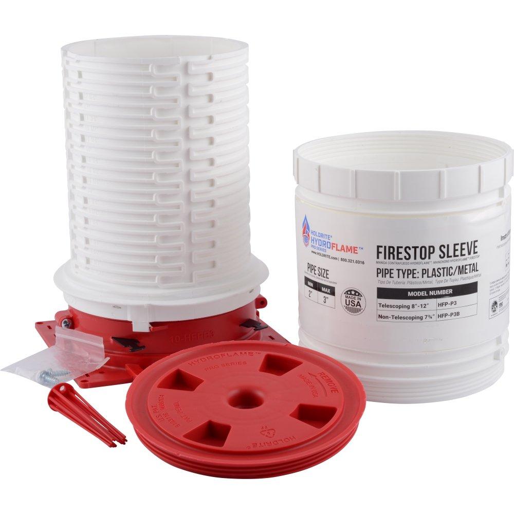 HoldRite™ White Polypropylene and Thermoplastic Firestop Sleeve 