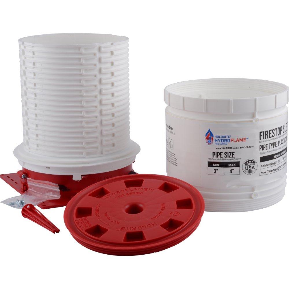 HoldRite™ White Polypropylene and Thermoplastic Firestop Sleeve 