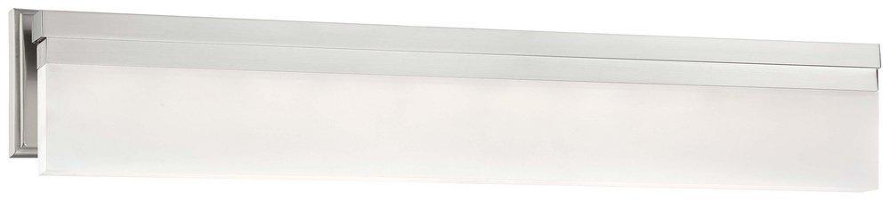 George Kovacs Brushed Nickel 54W 1-Light LED Bath Light with Frosted Acrylic Glass 