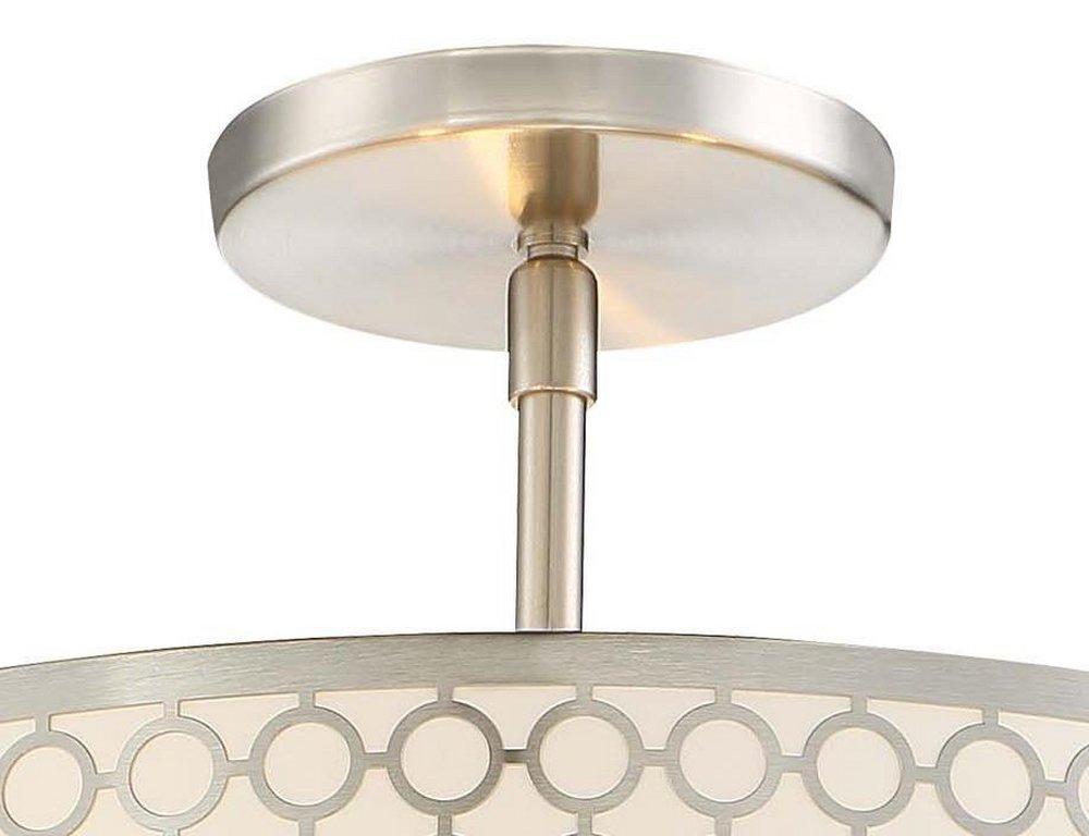 George Kovacs Brushed Nickel 3-Light Semi-Flushmount Ceiling Fixture 