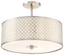 George Kovacs Brushed Nickel 3-Light Semi-Flushmount Ceiling Fixture 