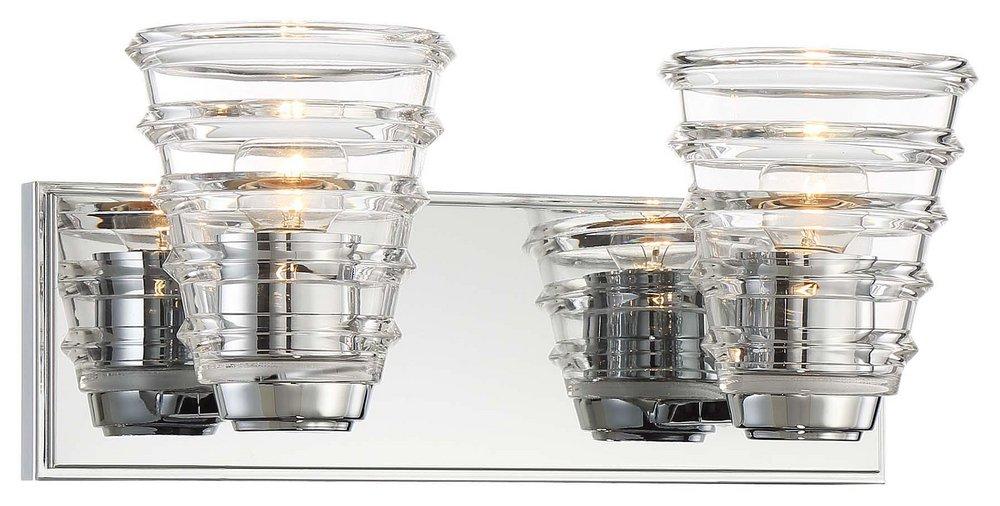 George Kovacs Polished Chrome 100W 2-Light Medium E-26 Incandescent Vanity Fixture 