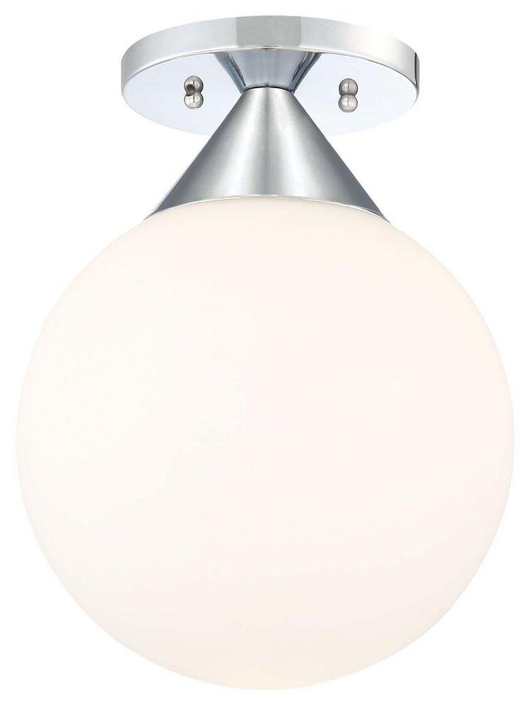 George Kovacs Polished Chrome 60W 1-Light Medium E-27 Flush Mount Ceiling Fixture 