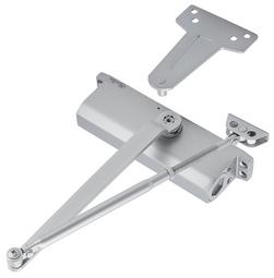 9-3/4 in. Valve Door Closer with Back Check in Aluminum