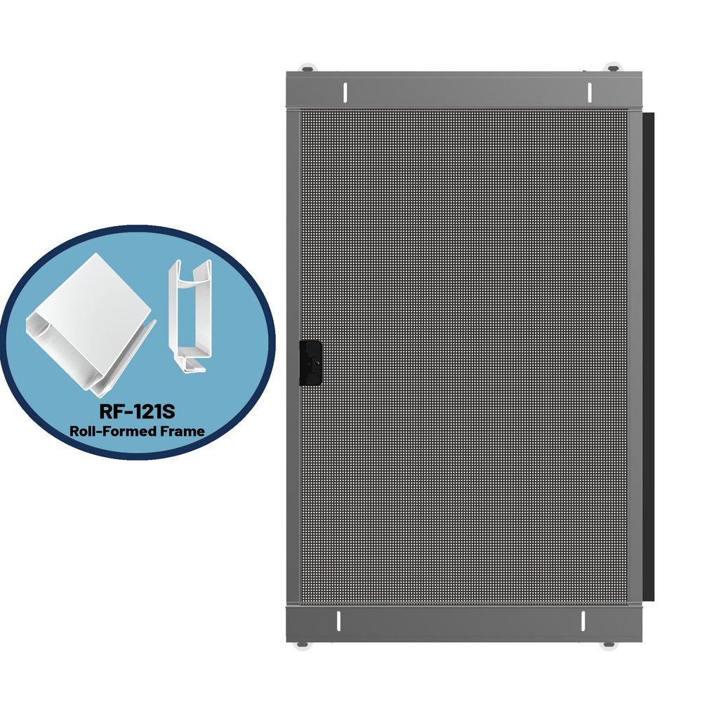 The RiteScreen Company Grey Screen Door in White 