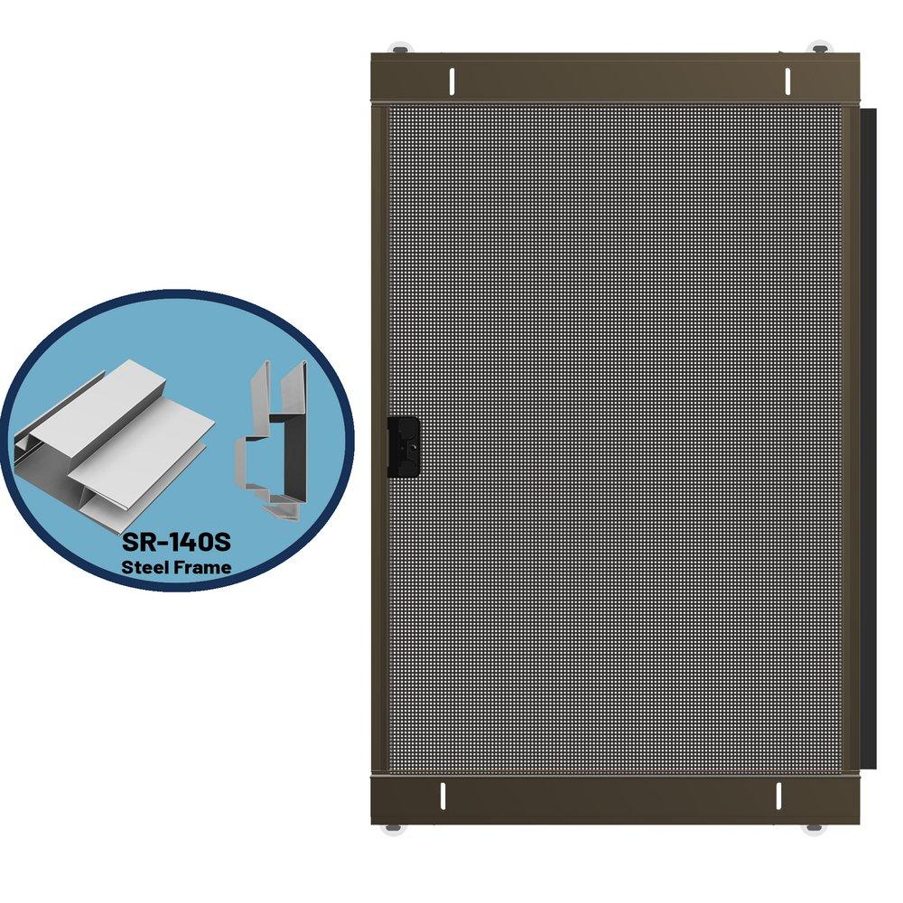 The RiteScreen Company Bronze Screen Door in White 