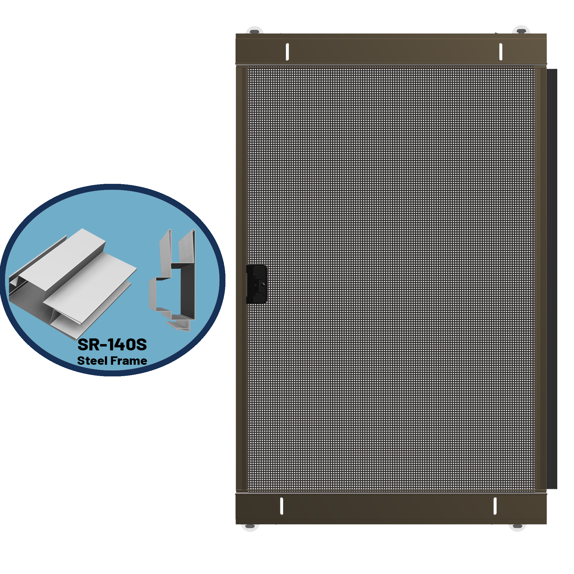 The RiteScreen Company Bronze Fiberglass White Screen Door 