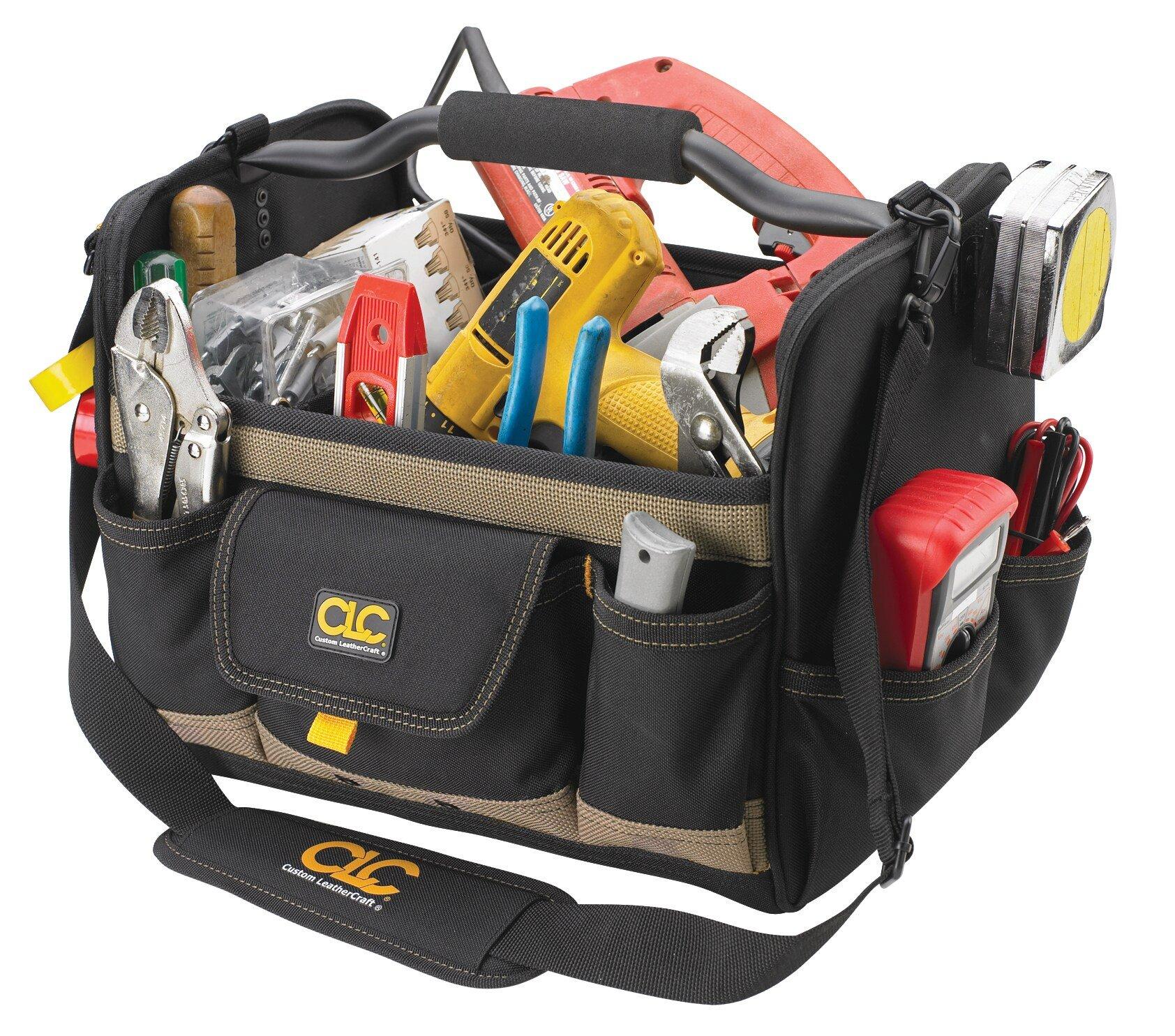 CLC Custom Leather Craft Black 11 in. Plastic in Black Tool Box 
