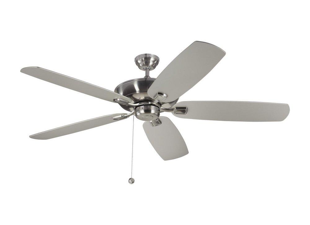 Visual Comfort & Co. Fan Brushed Steel 72W 5-Blade Ceiling Fan 