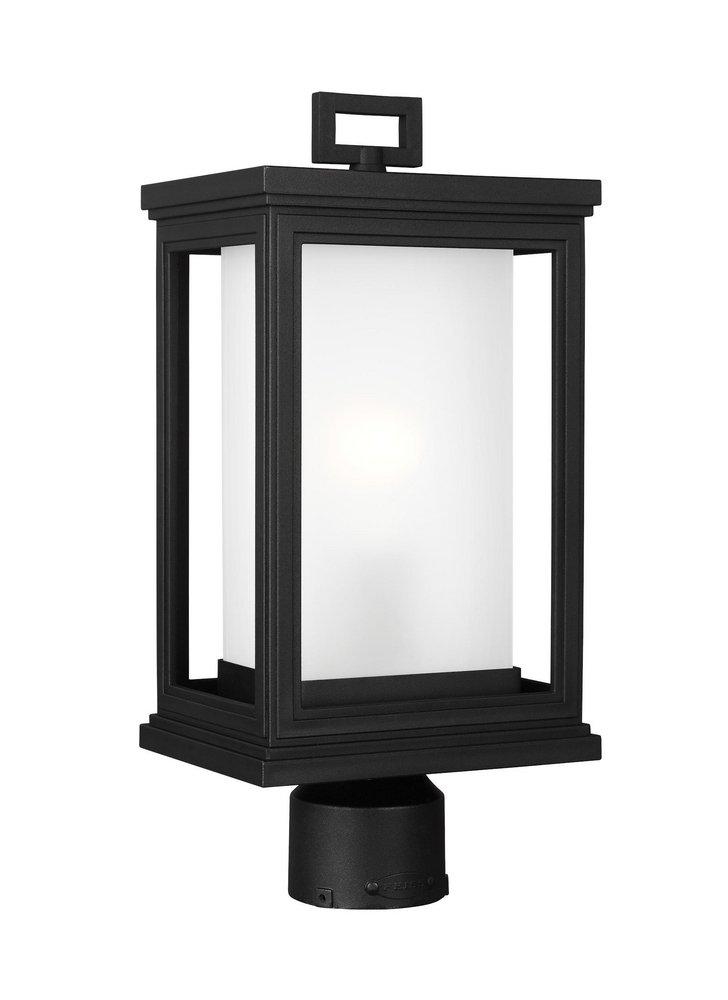 Generation Lighting Textured Black 75W 1-Light Medium E-26 Incandescent Outdoor Post Lantern 