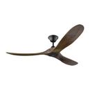 Visual Comfort & Co. Fan Matte Black 27W 3-Blade Ceiling Fan with 60 in. Blade Span 