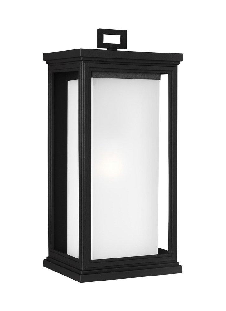 Visual Comfort & Co. Generation Lighting Textured Black 8-1/2 x 18-1/4 in. 75W 1-Light Medium E-26 Incandescent Outdoor Wall Sconce 