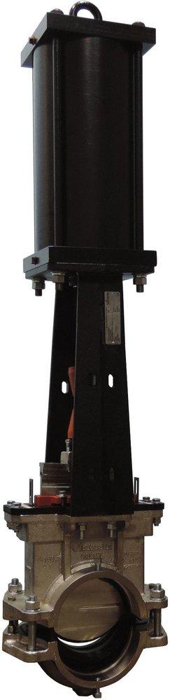 Victaulic Grooved 150 psi Ductile Iron Knife Gate Valve with Pneumatic Actuator 